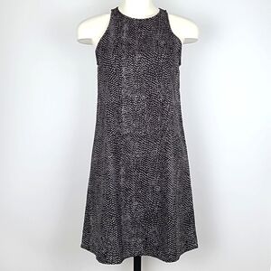 NWT Made With Love ❤️  Sleeveless Dress Black White Polka Dots Halter Neck Sz S